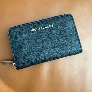 Michael Kors Black wallet/coin purse with monogram  design